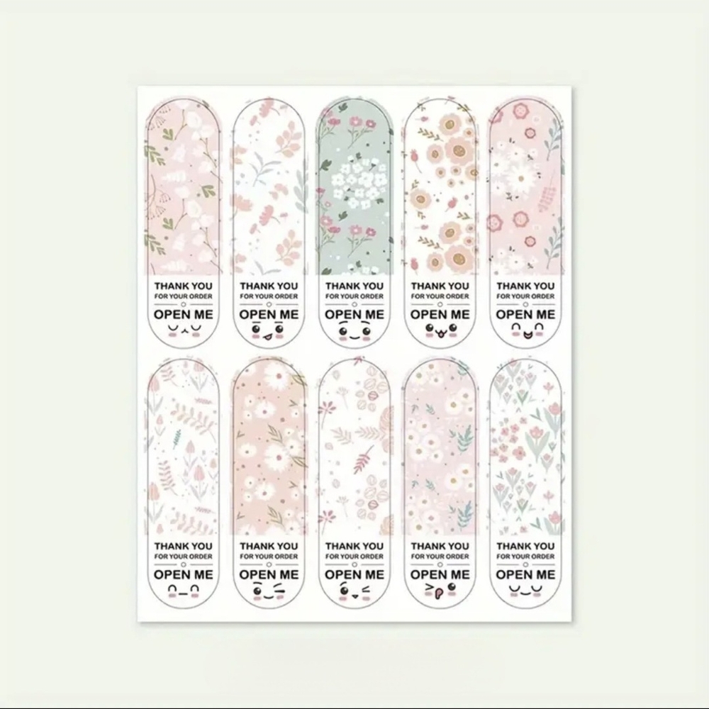 Floral Thank You Stickers
